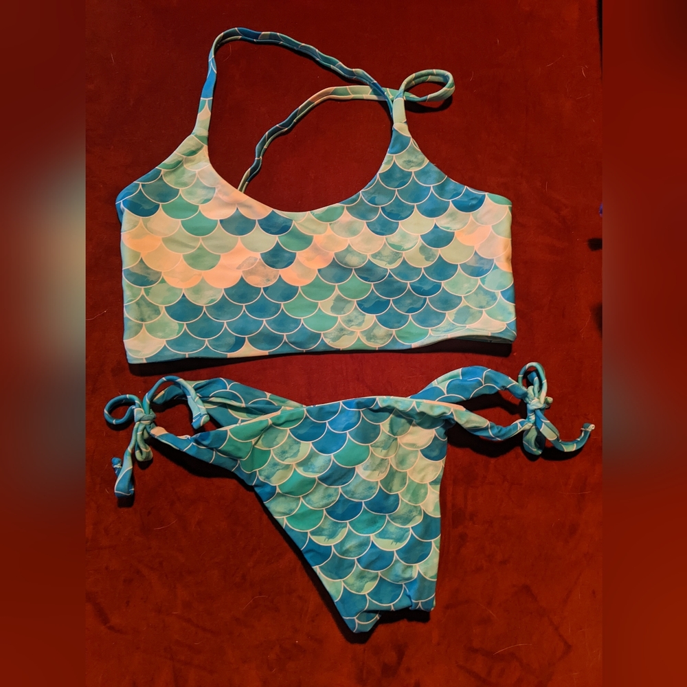 Fused Hawaii mermaid scales bikini - aloha M